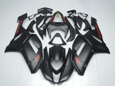 Carenados Moto Kawasaki ZX6R 2007-2008 - Negro Mate Rojo Sticker