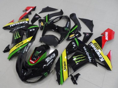 Carenados Moto Kawasaki ZX10R 2006-2007 - Negro Brillante Rojo Amarillo Verde Monstruo