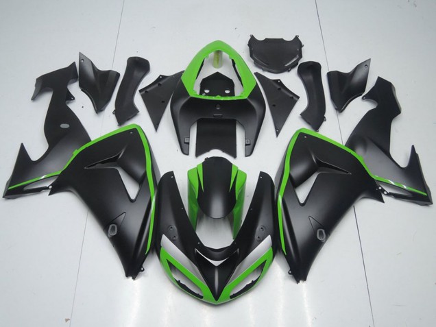 Carenado Moto Kawasaki ZX10R 2006-2007 - Verde Negro Mate
