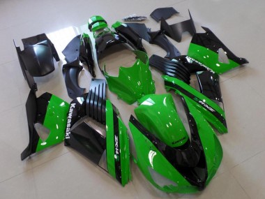 Carenados Moto Kawasaki ZX14R ZZR1400 2006-2011 - Verde Negro Brillante