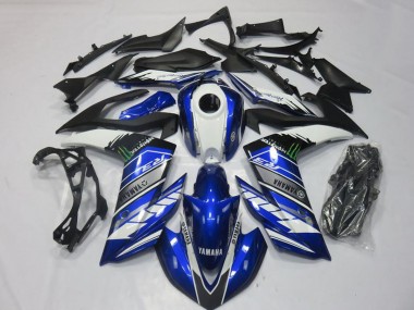 Carenados Moto Yamaha YZF R3 2015-2018 - Azul Blanco Negro Verde Monstruo