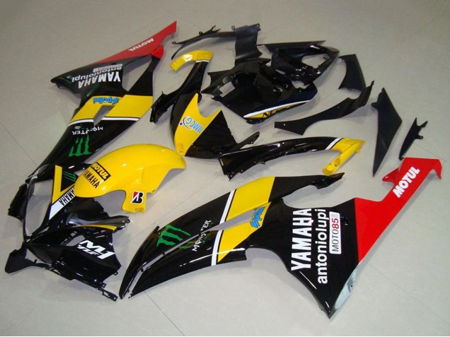 Carenados Moto Yamaha YZF R6 2008-2016 - Amarillo Rojo Negro Brillante Verde Monstruo Motul