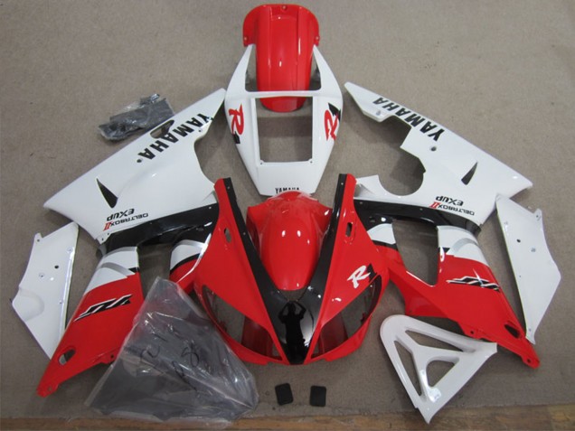 Carenado Moto Yamaha YZF R1 1998-1999 - Blanco Rojo Negro