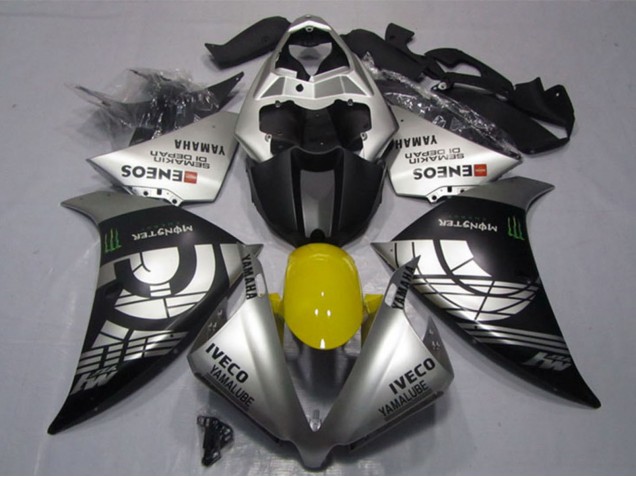 Carenados Moto Yamaha YZF R1 2012-2014 - Plata Negro IVECO Yamalube ENEOS Monstruo