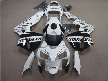 Carenados Moto Honda CBR600RR 2003-2004 - Blanco Negro Brillante Repsol
