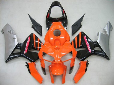 Carenado Moto Honda CBR600RR 2005-2006 - Naranja Negro Plata