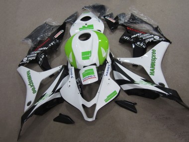 Kits Carenado Moto Honda CBR600RR 2007-2008 - Blanco Verde Negro Brillante Hannspree