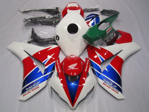 Carenados Moto Honda CBR1000RR 2008-2011 - Blanco Rojo Azul Carrera