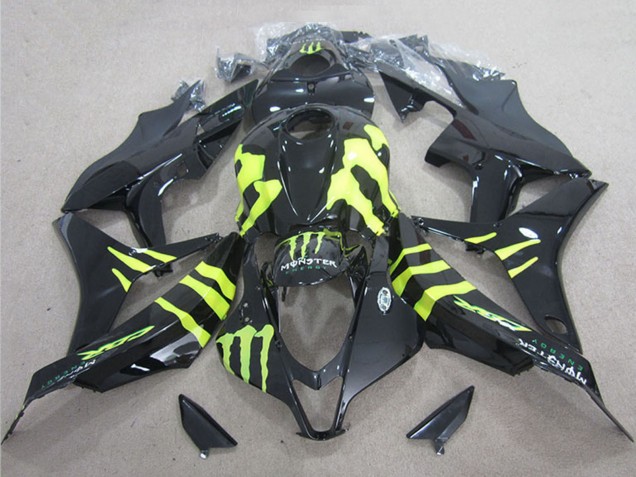 Carenados Moto Honda CBR1000RR 2004-2005 - Negro Brillante Amarillo Monstruo
