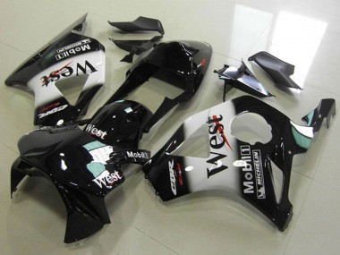 Carenados Moto Honda CBR900RR 954 2002-2003 - Negro Brillante Blanco West