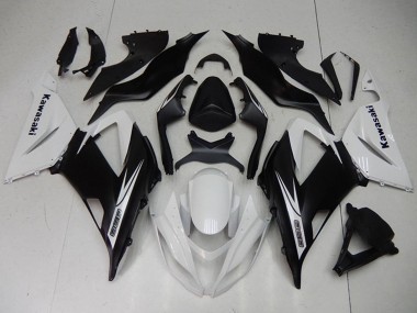 Kits Carenados Moto Kawasaki ZX6R 2013-2018 - Blanco Negro Mate