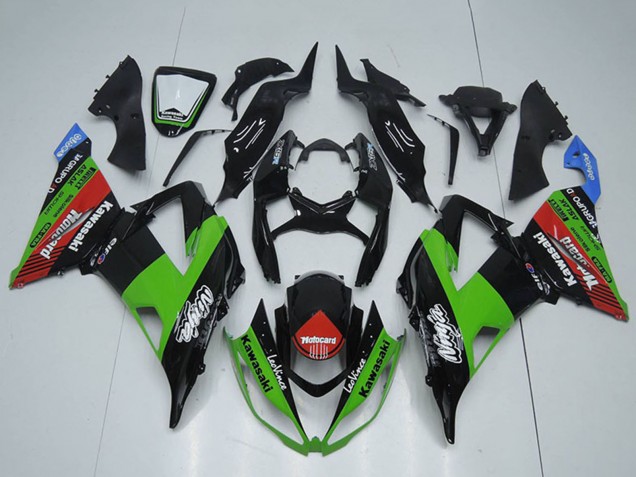Carenados Moto Kawasaki ZX6R 2013-2018 - Negro Brillante Verde Rojo Azul Motocard