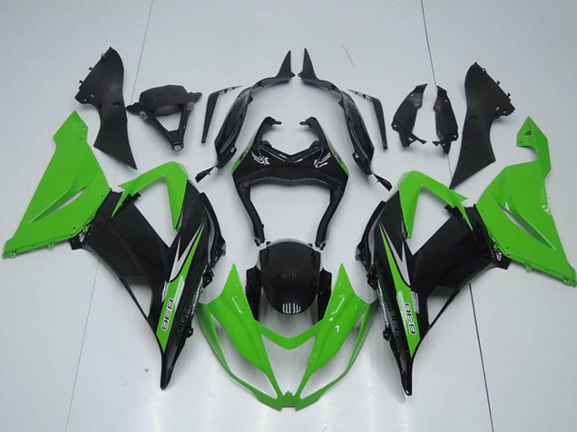 Kits Carenados Moto Kawasaki ZX6R 2013-2018 - Verde Negro Brillante