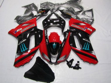 Carenados Moto Kawasaki ZX6R 2007-2008 - Rojo Negro Monstruo