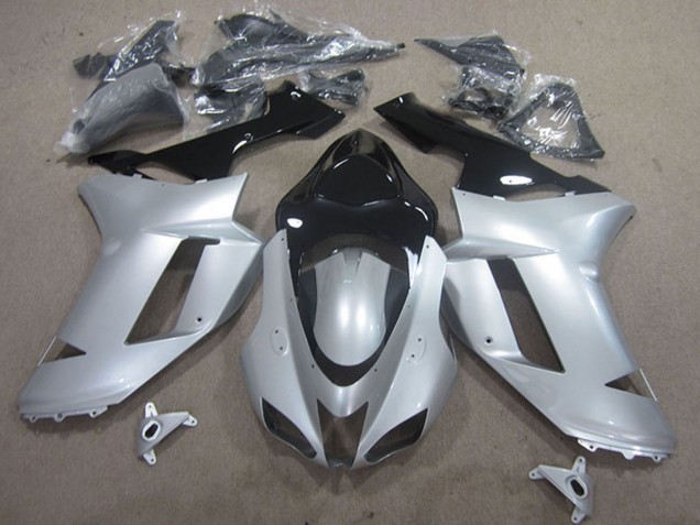 Carenados Moto Kawasaki ZX6R 2007-2008 - Plata Negro
