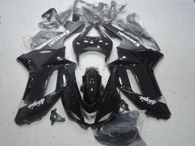 Carenados Moto Kawasaki ZX6R 2007-2008 - Negro Brillante Negro Mate Blanco Rojo Calcomanías