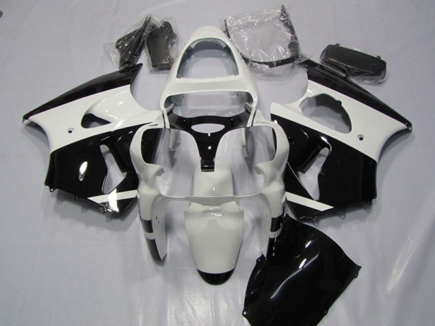 Carenados Moto Kawasaki ZX6R 2000-2002 - Blanco Negro Brillante