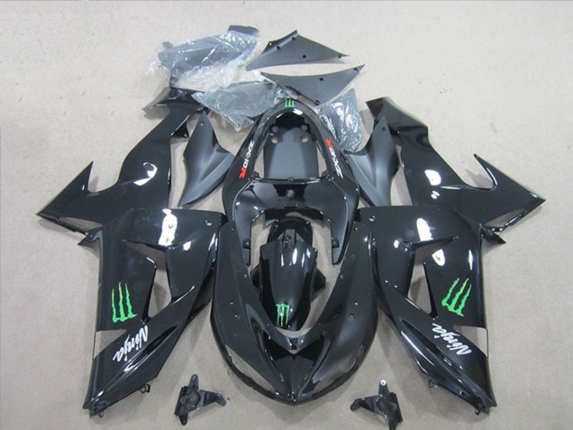 Carenados Moto Kawasaki ZX10R 2006-2007 - Negro Brillante Verde Monstruo