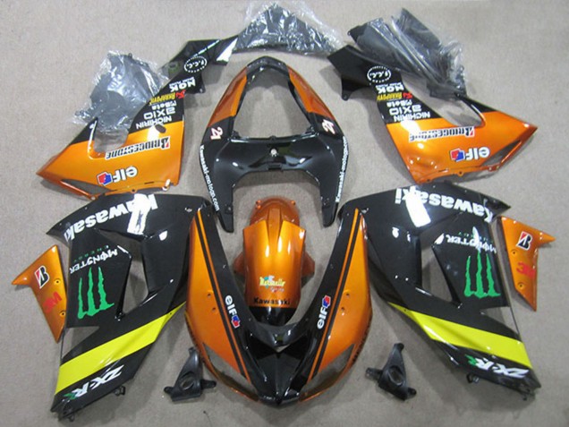 Carenados Moto Kawasaki ZX10R 2006-2007 - Naranja Amarillo Negro Brillante Verde Monstruo