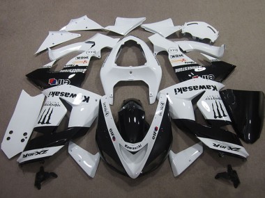 Carenados Moto Kawasaki ZX10R 2006-2007 - Blanco Negro Brillante Elf Touch4 Monstruo Energy
