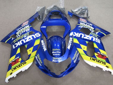 Carenados Moto Suzuki GSXR 600 2001-2003 - Azul Amarillo Telefumica MoviStar