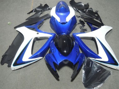 Carenados Moto Suzuki GSXR 600 2006-2007 - Blanco Azul Negro Brillante