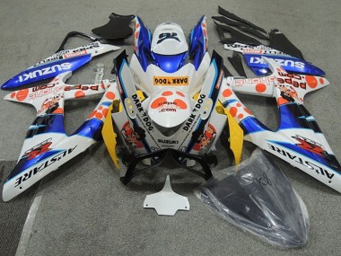 Carenados Moto Suzuki GSXR 600 2008-2010 - Blanco Azul Naranja Alstare Dark Dog
