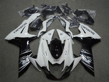 Carenados Moto Suzuki GSXR 600 2011-2024 - Blanco Negro Brillante