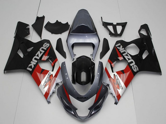 Carenados Moto Suzuki GSXR 750 2004-2005 - Plata Gris Rojo Negro