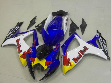 Carenados Moto Suzuki GSXR 750 2006-2007 - Azul Blanco Amarillo Rojo Bull
