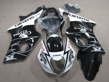 Carenados Moto Suzuki GSXR 1000 2003-2004 - Blanco Negro Brillante Corona Extra Motul