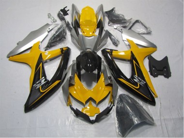 Kits Carenado Moto Suzuki GSXR 1000 2007-2008 - Amarillo Plata Negro