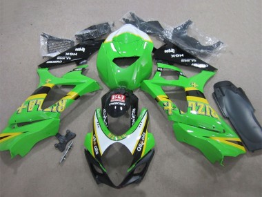 Carenados Moto Suzuki GSXR 1000 2007-2008 - Verde Blanco Amarillo Negro Rizla Q8 Oils