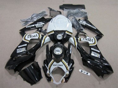 Carenados Moto Suzuki GSXR 1000 2007-2008 - Blanco Negro Lucky Strike Motul