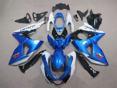 Kits Carenados Moto Suzuki GSXR 1000 2009-2016 - Blanco Azul Negro