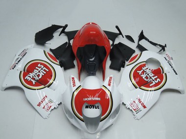 Carenados Moto Suzuki GSXR 1300 Hayabusa 1996-2007 - Blanco Rojo Lucky Strike Motul