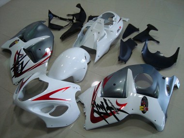 Carenados Moto Suzuki GSXR 1300 Hayabusa 1996-2007 - Blanco Rojo Gris Mate
